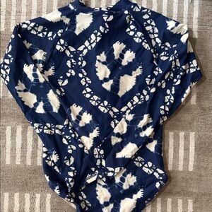 Navytie dye Long Sleeve Crewcuts bathing suit SPF - Like New! size 8Y